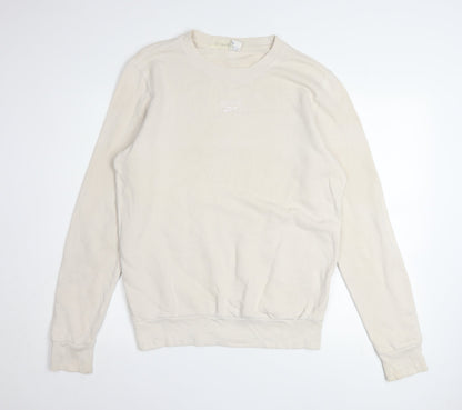 Womens UK Size S Reebok Beige Pullover Sweatshirt