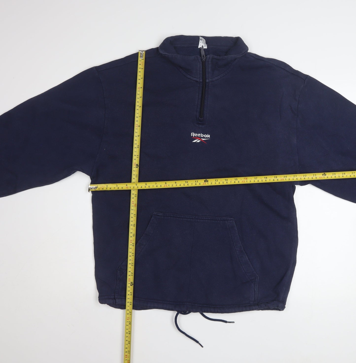 Mens UK Size M Reebok Blue Pullover Sweatshirt
