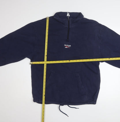 Mens UK Size M Reebok Blue Pullover Sweatshirt