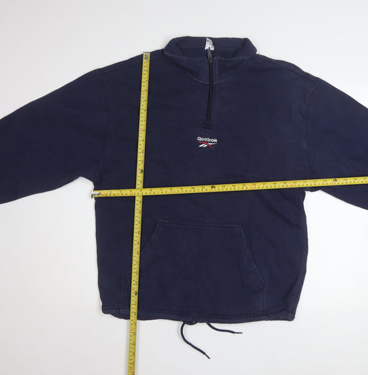 Mens UK Size M Reebok Blue Pullover Sweatshirt