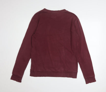 Unisex Adults UK Size S HUGO BOSS Red Pullover Sweatshirt