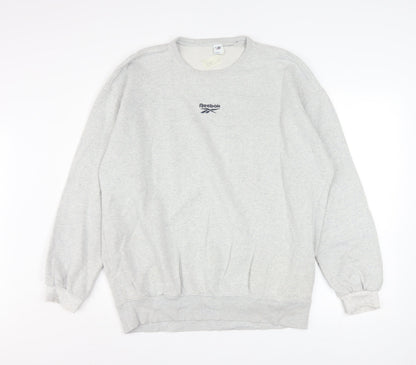 Mens UK Size M Reebok Grey Pullover Sweatshirt