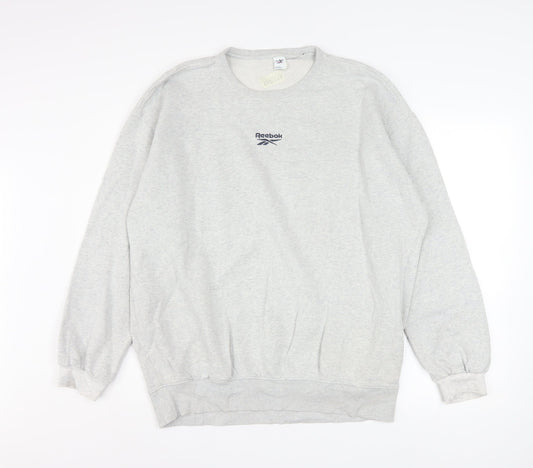 Mens UK Size M Reebok Grey Pullover Sweatshirt