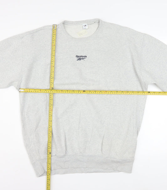 Mens UK Size M Reebok Grey Pullover Sweatshirt
