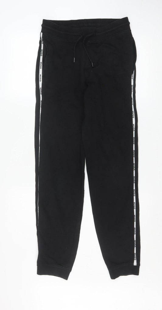 Mens UK Size XS Hugo Regular Fit Jogger Black Trousers