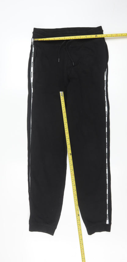 Mens UK Size XS Hugo Regular Fit Jogger Black Trousers