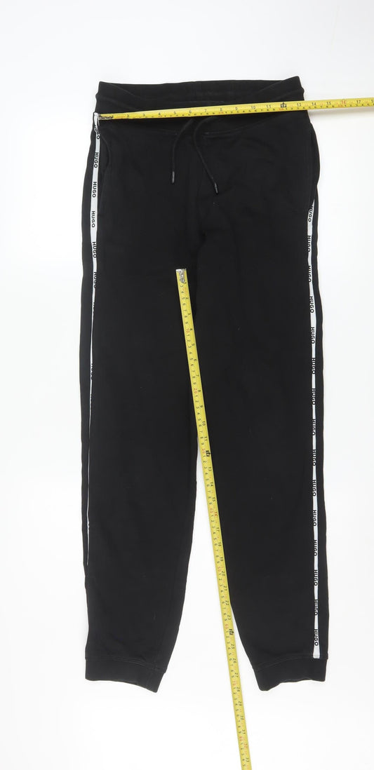 Mens UK Size XS Hugo Regular Fit Jogger Black Trousers
