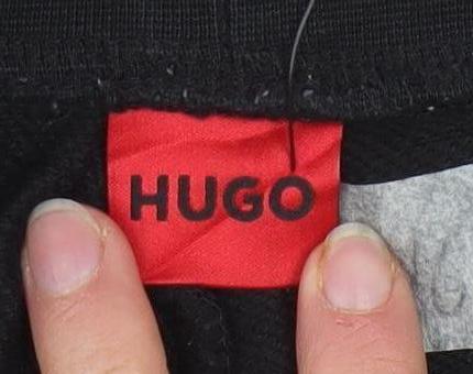 Mens UK Size XS Hugo Regular Fit Jogger Black Trousers