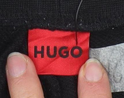 Mens UK Size XS Hugo Regular Fit Jogger Black Trousers