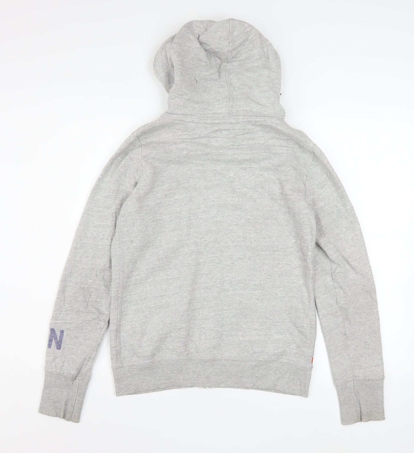 Womens UK Size M Superdry Grey Full Zip Hoodie