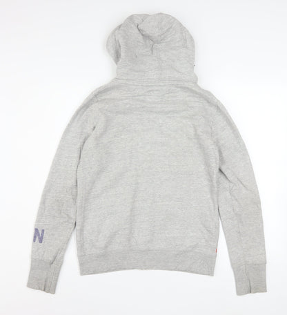 Womens UK Size M Superdry Grey Full Zip Hoodie