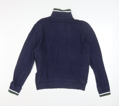 Mens UK Size S Polo Ralph Lauren Blue Henley Sweatshirt