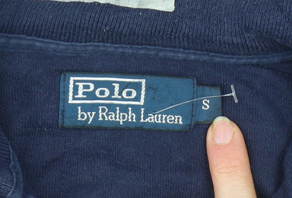 Mens UK Size S Polo Ralph Lauren Blue Henley Sweatshirt
