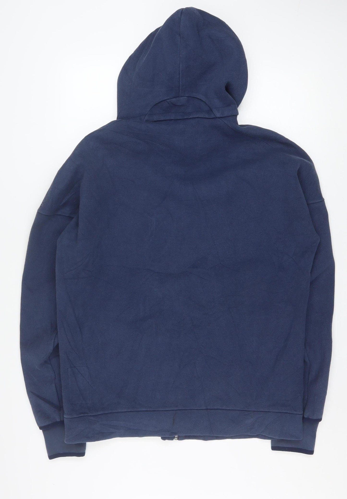 Mens UK Size L adidas Blue Full Zip Hoodie