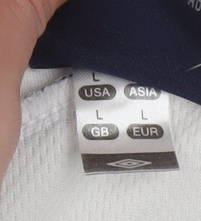 Umbro Men's White Athletic Tank Top L Lightweight Quick Dry