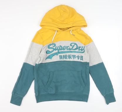 Womens UK Size 12 Superdry Multicoloured Pullover Hoodie