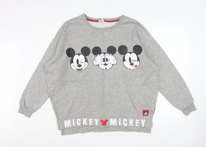 Womens UK Size 12/14 Primark Grey Pullover Sweatshirt