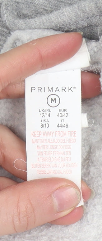 Womens UK Size 12/14 Primark Grey Pullover Sweatshirt