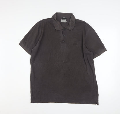 Hugo Boss Men's Brown Pima Cotton XL Polo Shirt