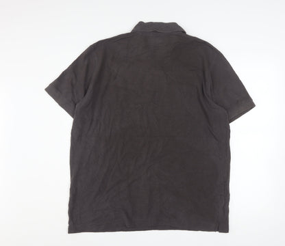 Hugo Boss Men's Brown Pima Cotton XL Polo Shirt