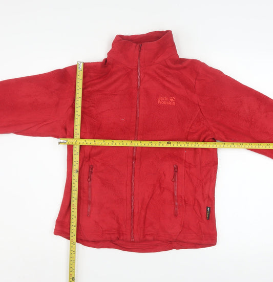 Womens UK Size 10 Jack Wolfskin Red Hiking Walking Outdoor Jacket