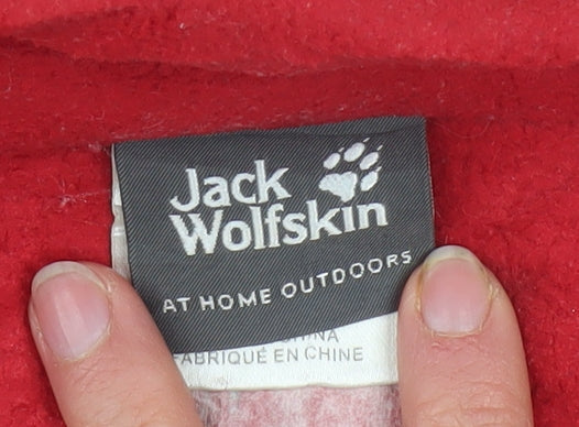 Womens UK Size 10 Jack Wolfskin Red Hiking Walking Outdoor Jacket