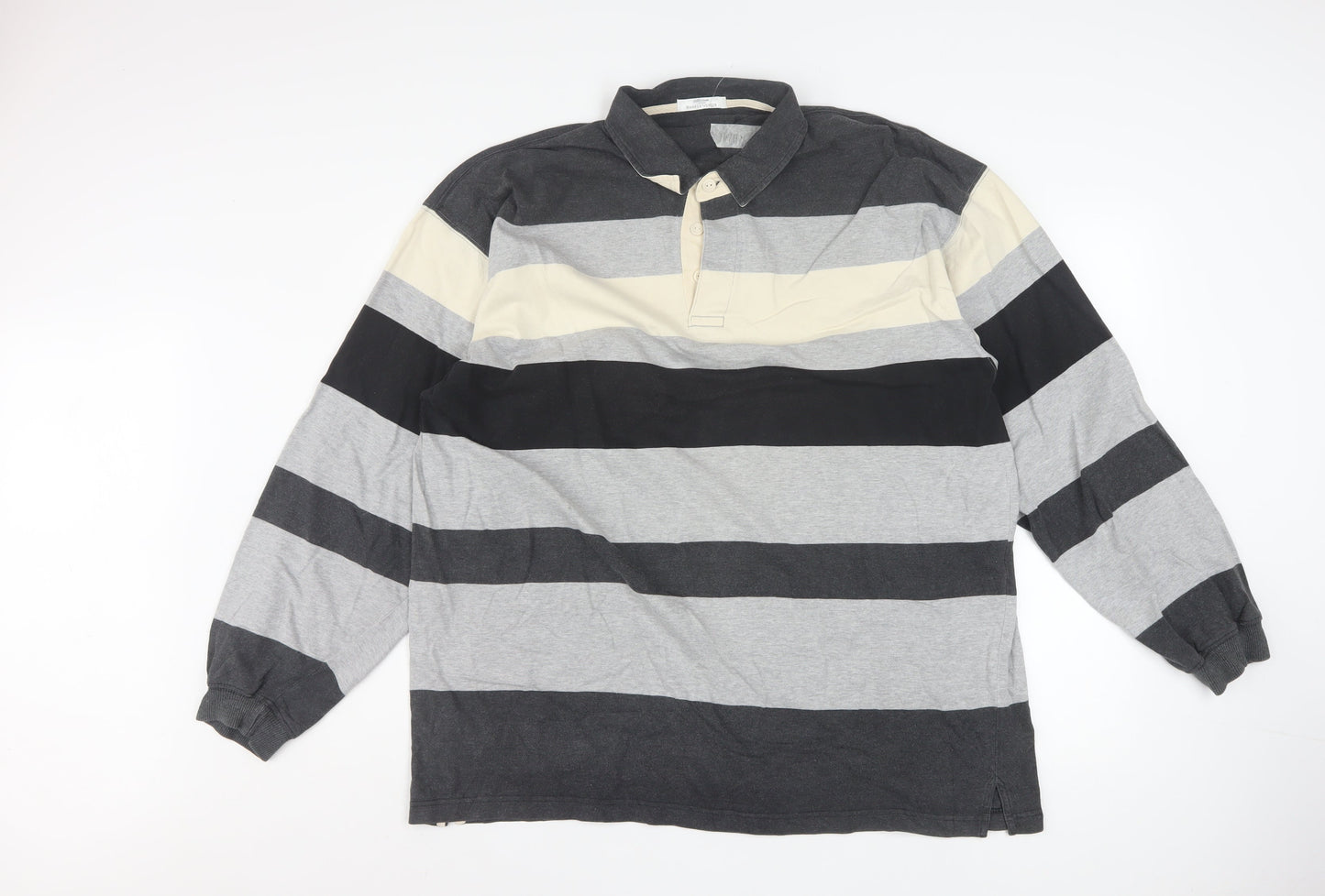 Mens UK Size XL Marks and Spencer Grey Henley Sweatshirt
