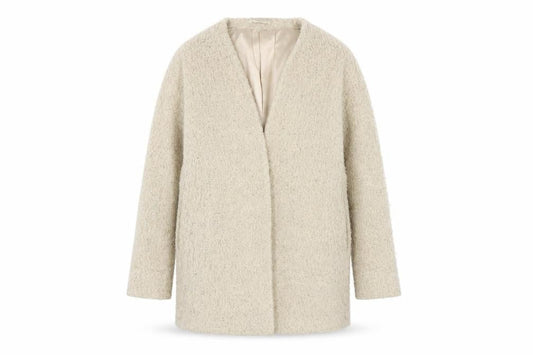 Glamorous Women Beige Wool Blend Mid-Length Overcoat Size S