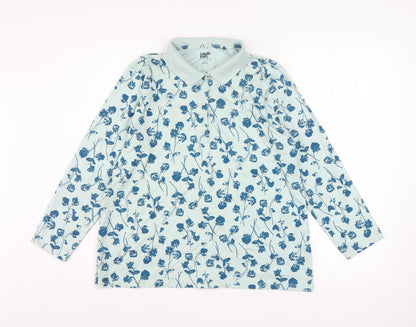 Womens UK Size L Lands' End Blue Basic Polo