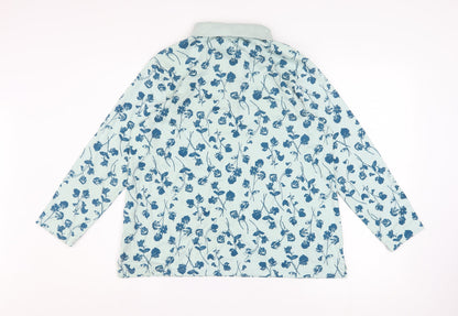 Womens UK Size L Lands' End Blue Basic Polo