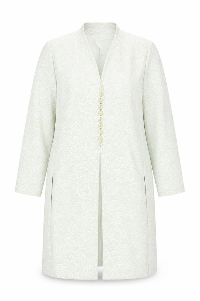 Womens UK Size 16 Frank Usher Ivory Overcoat