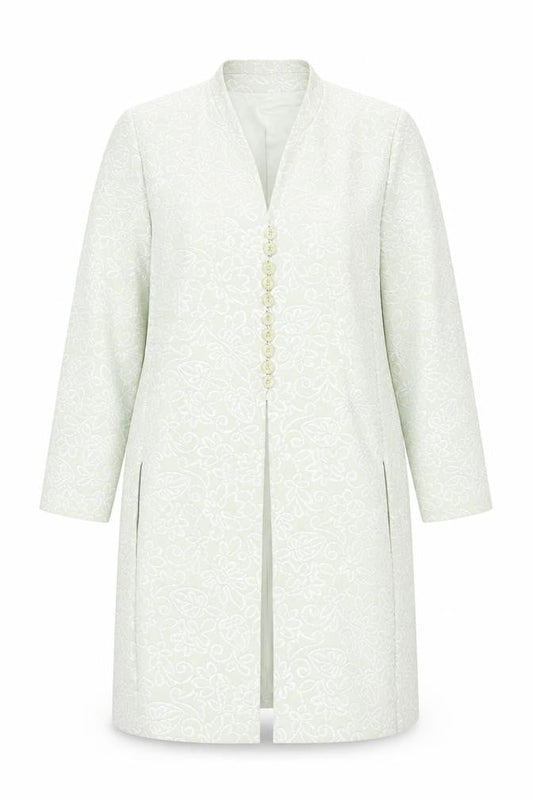 Womens UK Size 16 Frank Usher Ivory Overcoat