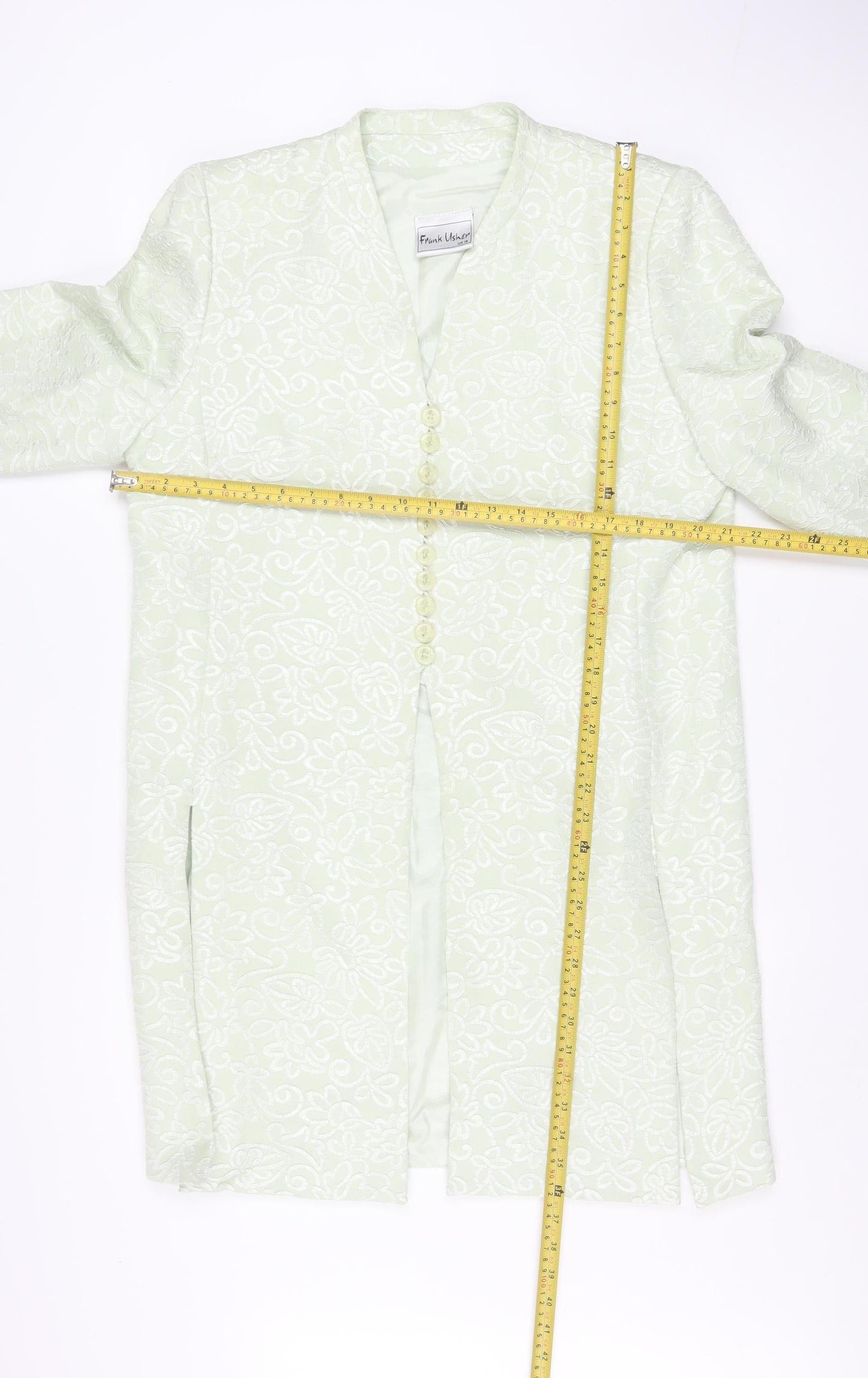 Womens UK Size 16 Frank Usher Ivory Overcoat