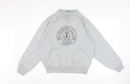 Womens UK Size M Bossini Grey Pullover Sweatshirt