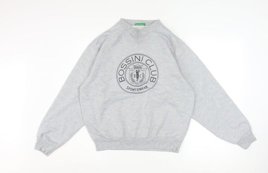 Womens UK Size M Bossini Grey Pullover Sweatshirt