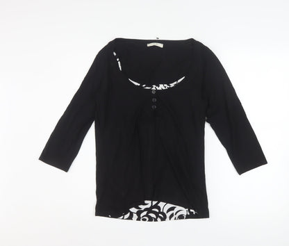 Marks and Spencer Women Black 3/4 Sleeve Camisole Blouse Size 14