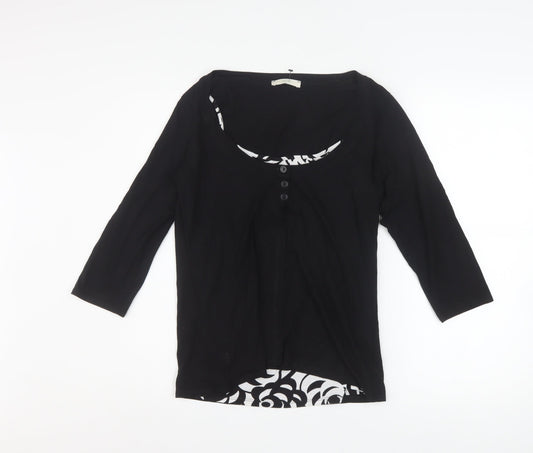 Marks and Spencer Women Black 3/4 Sleeve Camisole Blouse Size 14