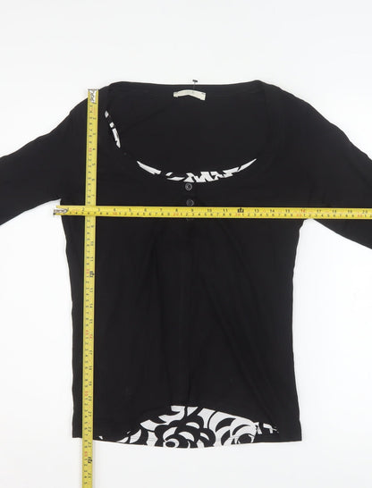 Marks and Spencer Women Black 3/4 Sleeve Camisole Blouse Size 14