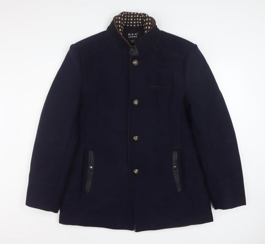 Mens UK Size XL AIERMA Blue Overcoat
