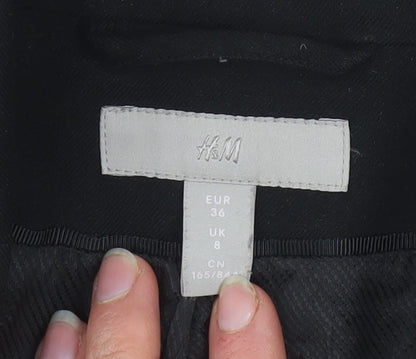 Womens UK Size 8 H&M Regular Black Blazer