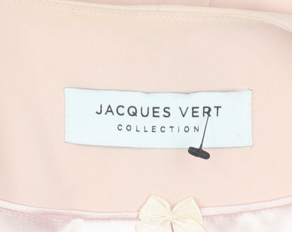 Jacques Vert Women's Pink Blazer Jacket Size 18 Formal Short Sleeve