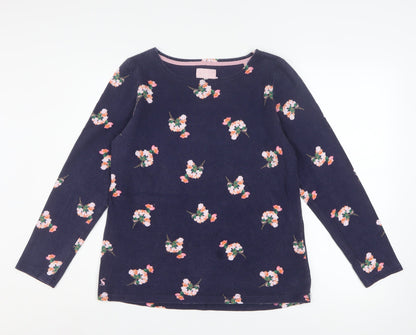 Womens UK Size 12 Joules Blue Basic T-Shirt