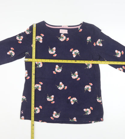 Womens UK Size 12 Joules Blue Basic T-Shirt