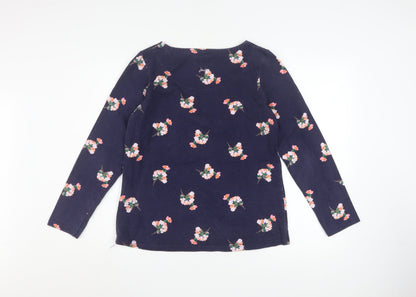 Womens UK Size 12 Joules Blue Basic T-Shirt