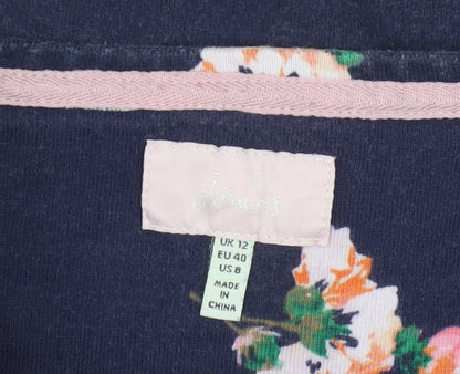 Womens UK Size 12 Joules Blue Basic T-Shirt
