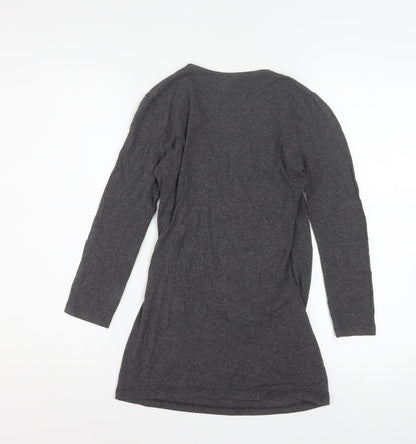 Womens UK Size S Isabella Oliver Grey Wrap Blouse