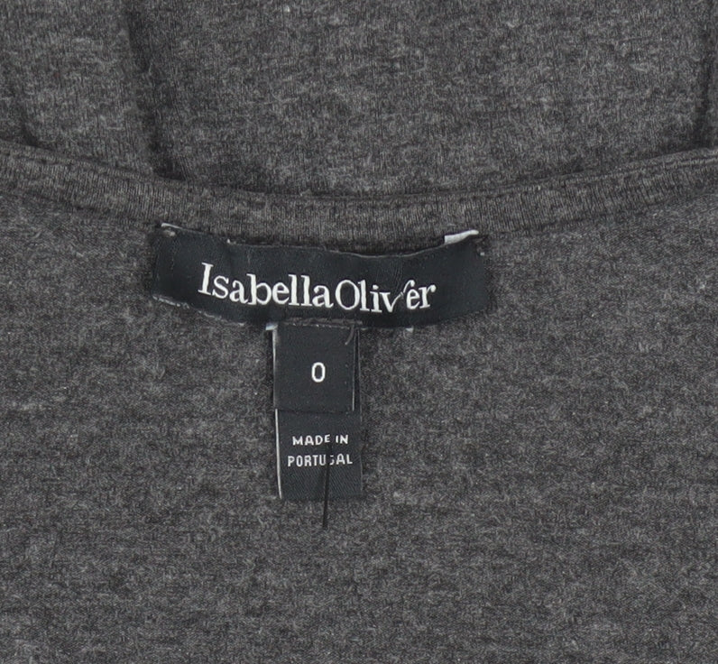 Womens UK Size S Isabella Oliver Grey Wrap Blouse