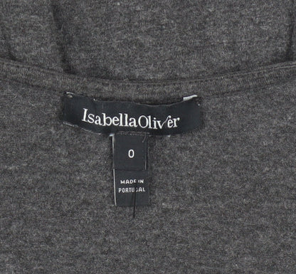 Womens UK Size S Isabella Oliver Grey Wrap Blouse