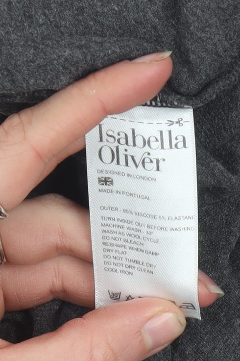 Womens UK Size S Isabella Oliver Grey Wrap Blouse