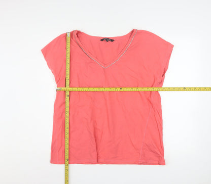 Womens UK Size 18 Bonmarché Pink Basic T-Shirt